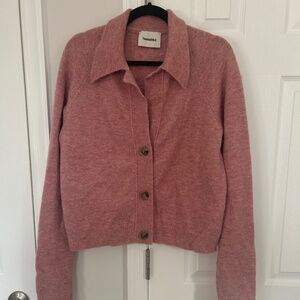 Nanushka Cade Wool-Blend Polo Cardigan
